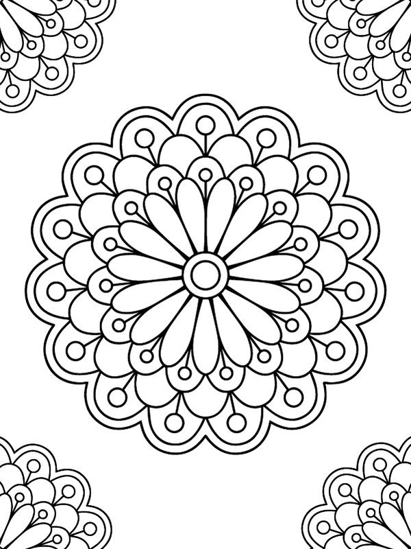 Mandala para Niños para Colorear