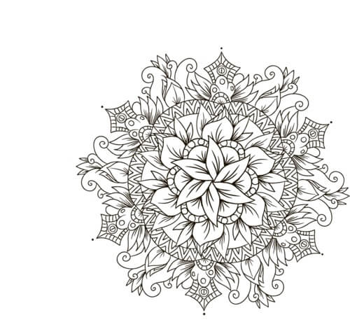 Dibujo de Hermosa Flor para Colorear y Imprimir