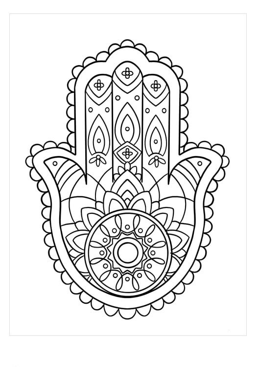 Dibujo de Mandalas de Mano para Colorear y Imprimir