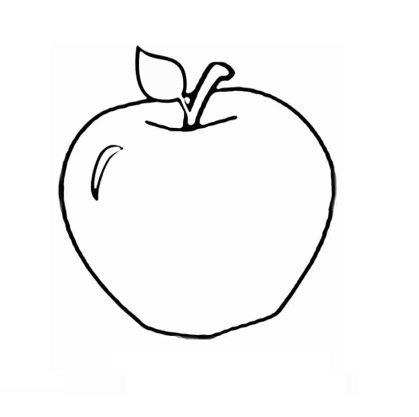 dibujo dibujo de manzana imagenes para colorear