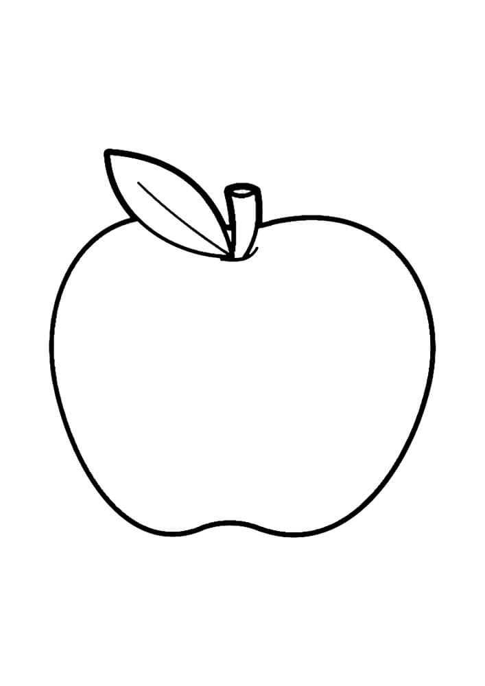 dibujo gran manzana para colorear