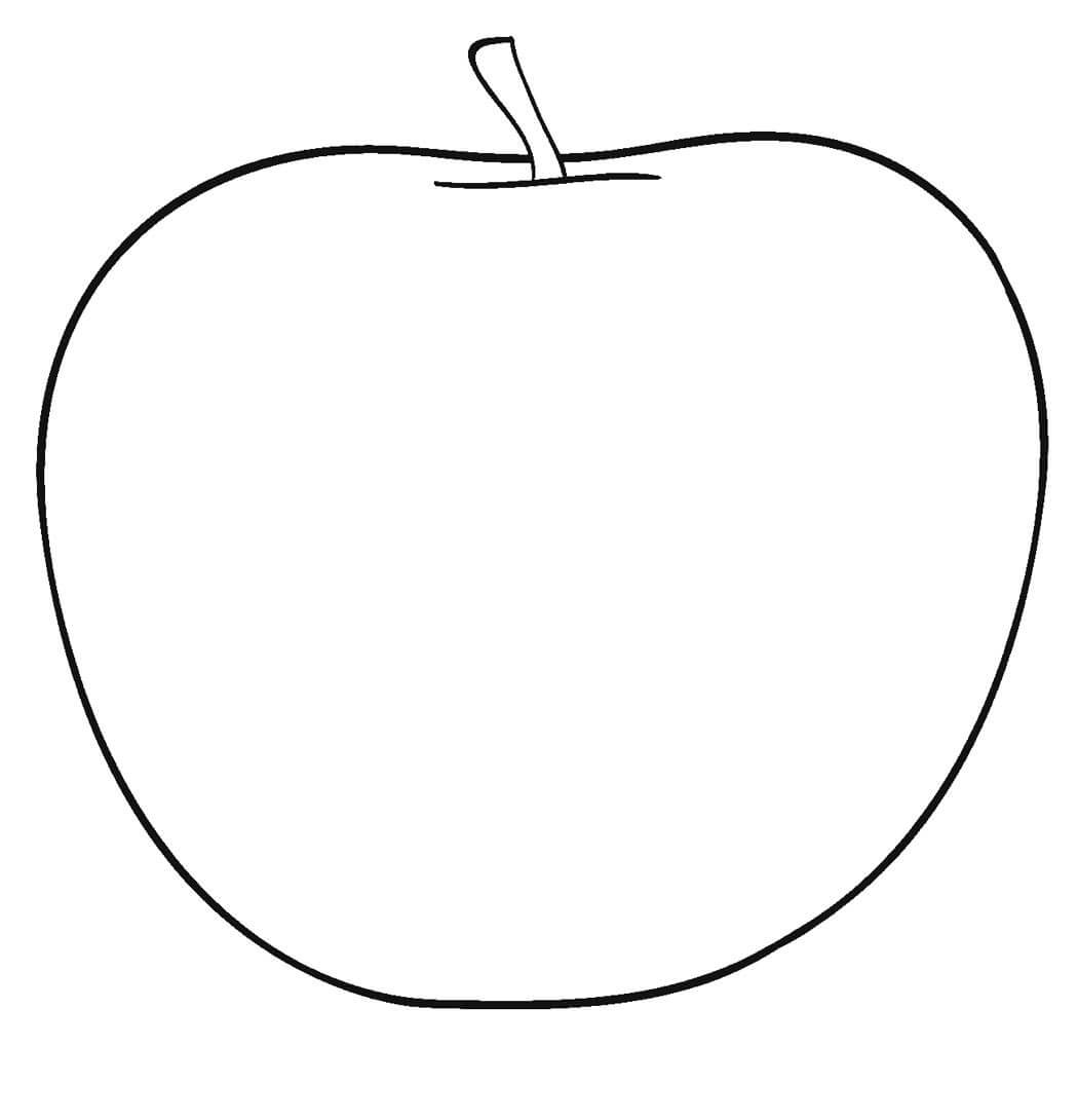dibujo imagenes gratuitas de manzana para colorear