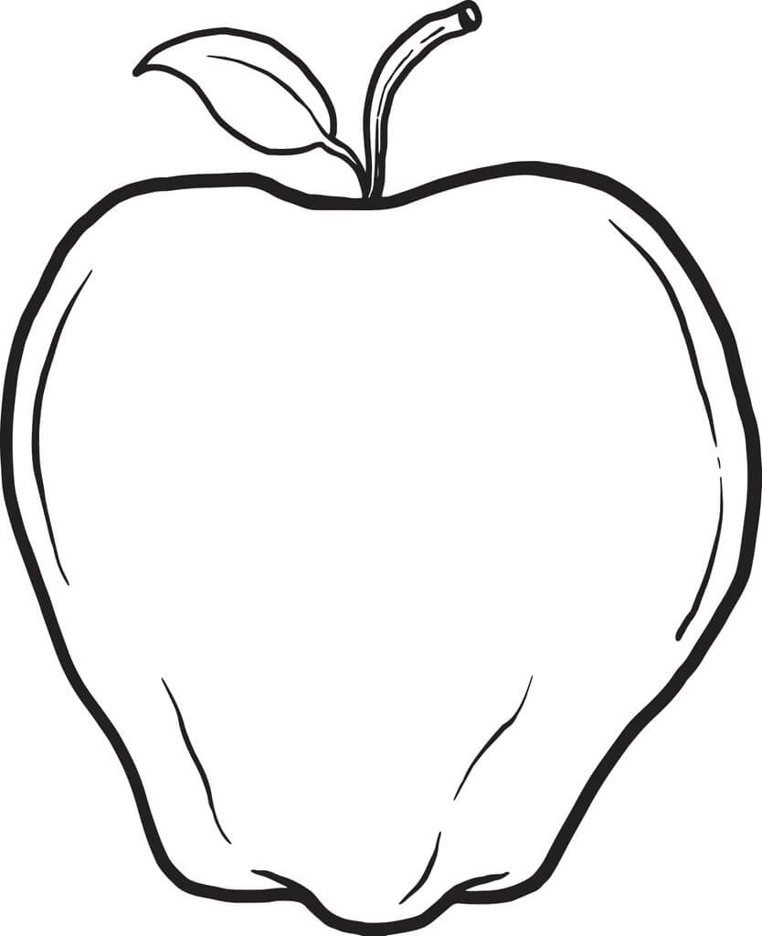 dibujo manzana foto gratis para colorear