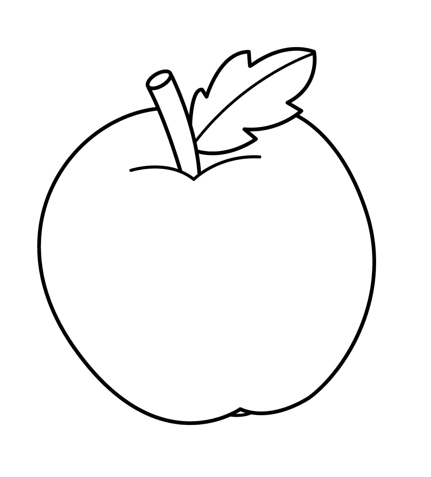 dibujo manzana gratis para colorear