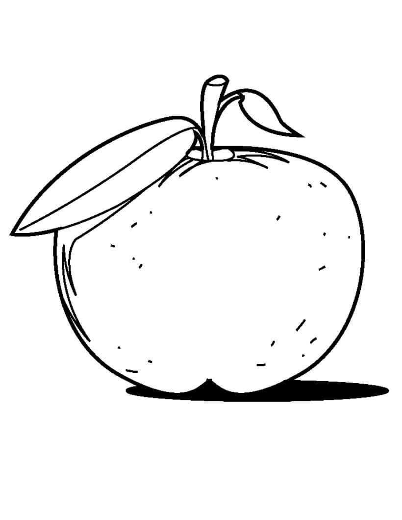 dibujo manzana increible para colorear