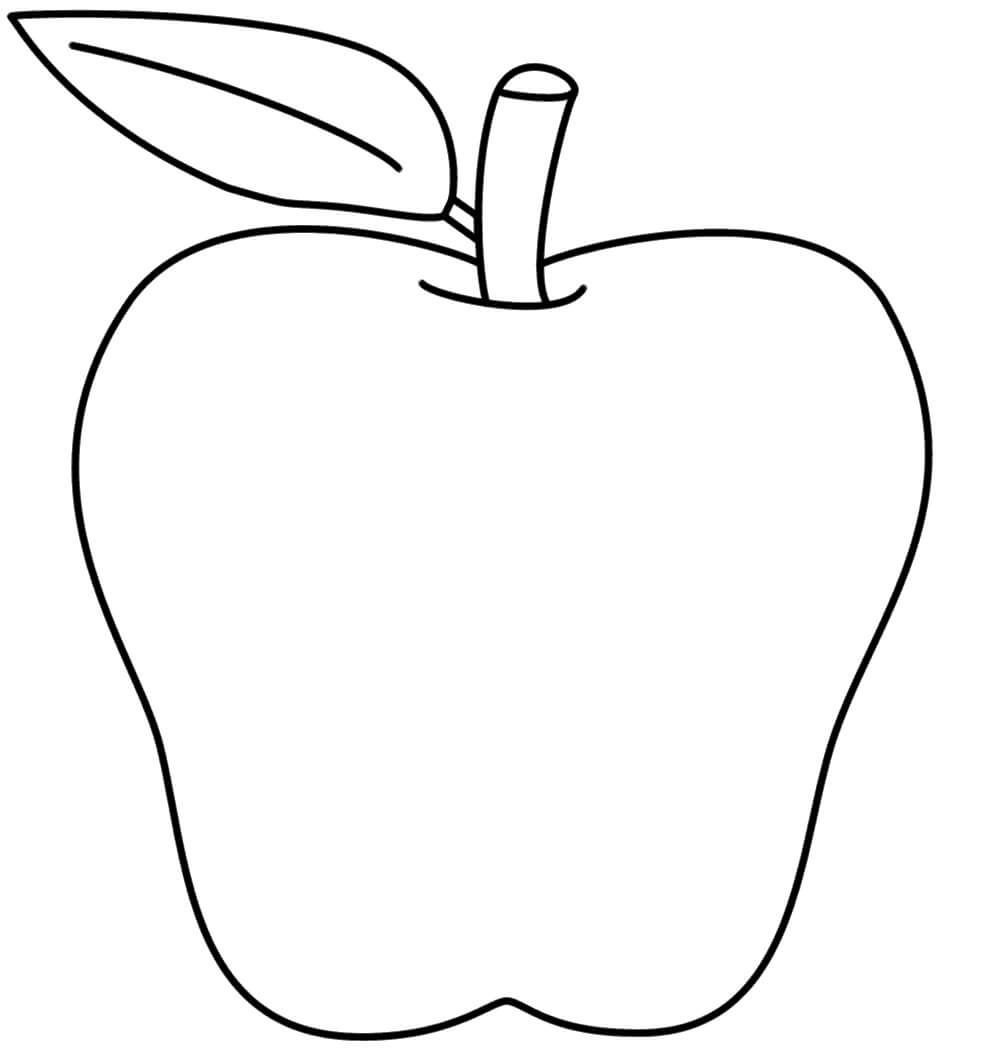 dibujo manzana perfecta para colorear
