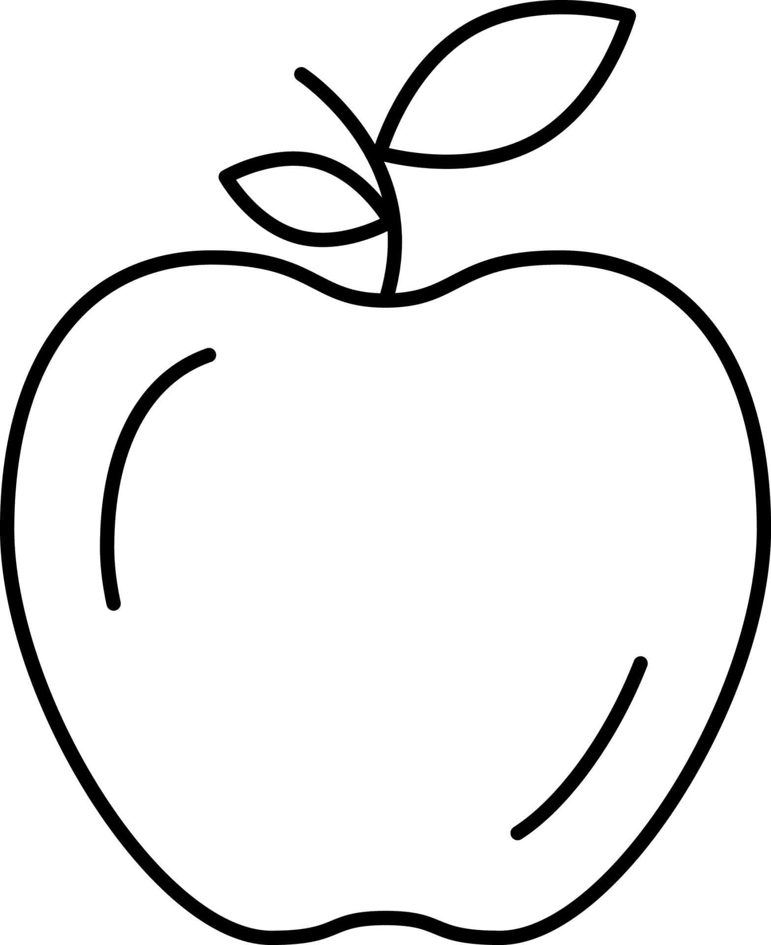 manzana para colorear