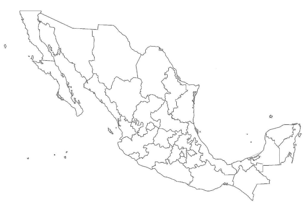 Dibujo de Mapa de Mexico Imagen Hd Gratis para Colorear para Colorear y Imprimir
