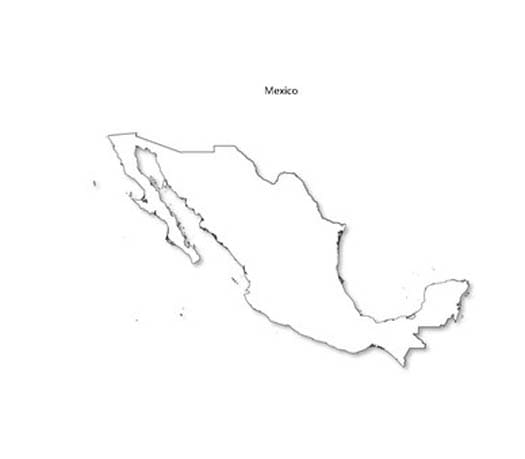 Dibujo de Mapa de Mexico Imagen Hd para Colorear para Colorear y Imprimir