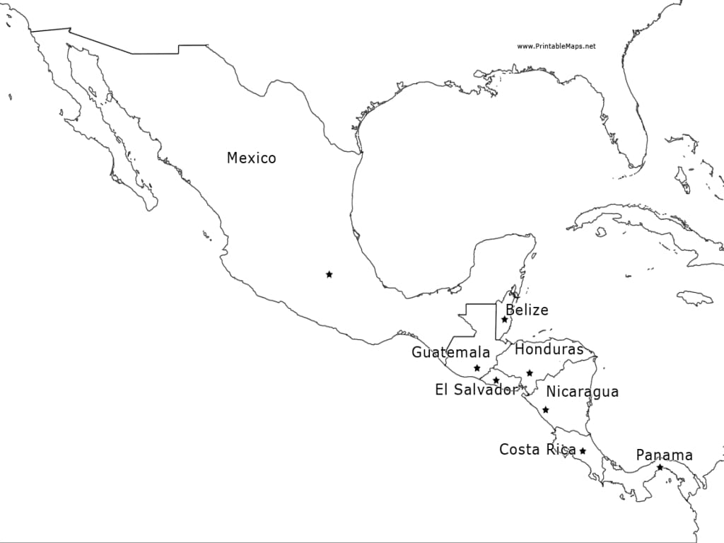 Dibujo de Mapa de Mexico Imagen para Niños para Colorear para Colorear y Imprimir