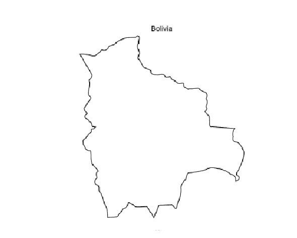 Mapa de Bolivia para Colorear