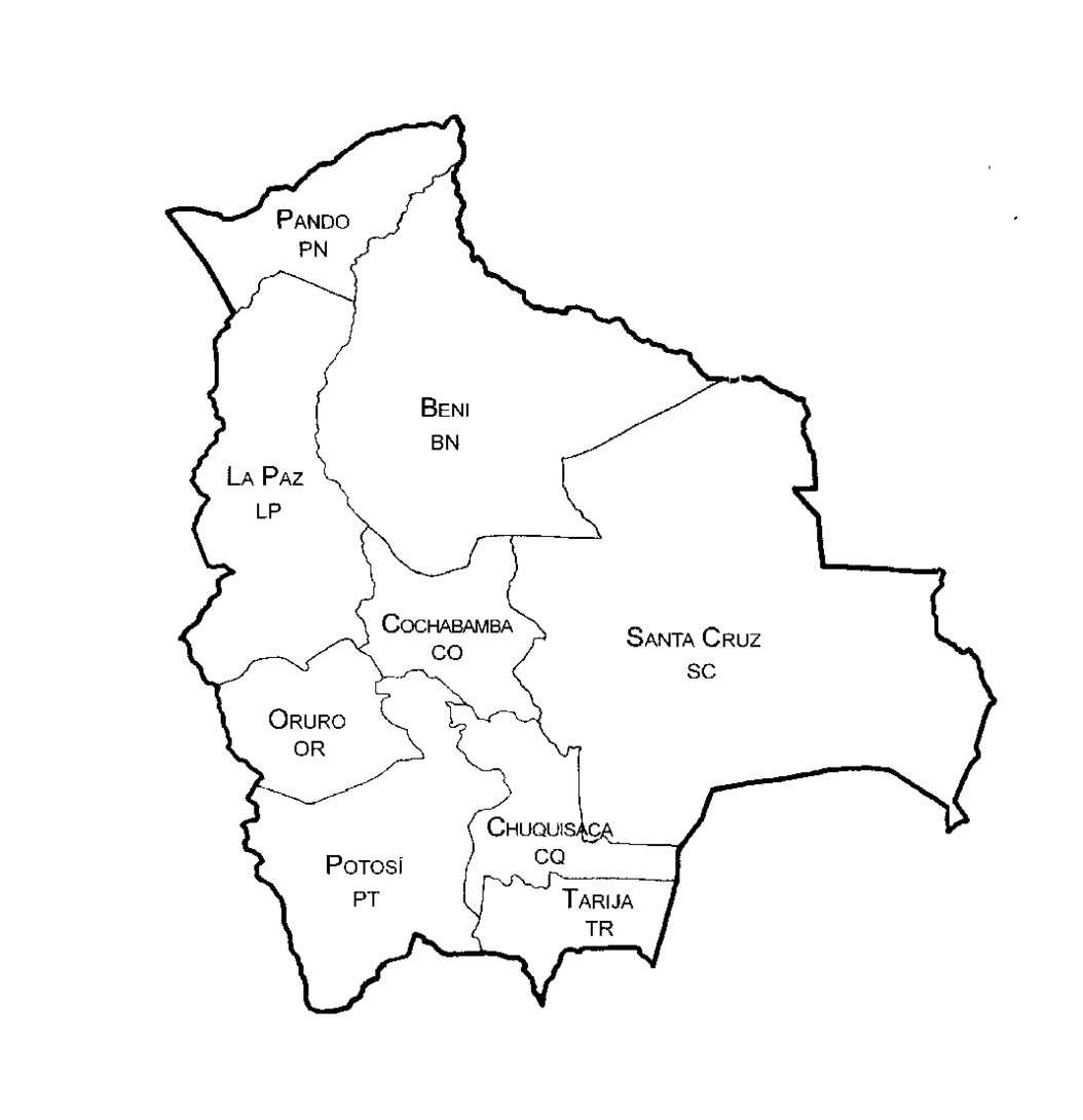 Dibujo de Mapa de Bolivia para Colorear Gratis para Niños para Colorear y Imprimir