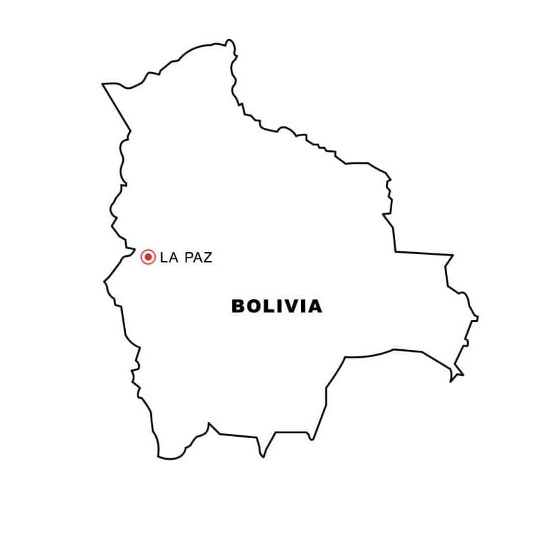 Dibujo de Mapa En Blanco de Bolivia Imagen Hd para Colorear para Colorear y Imprimir