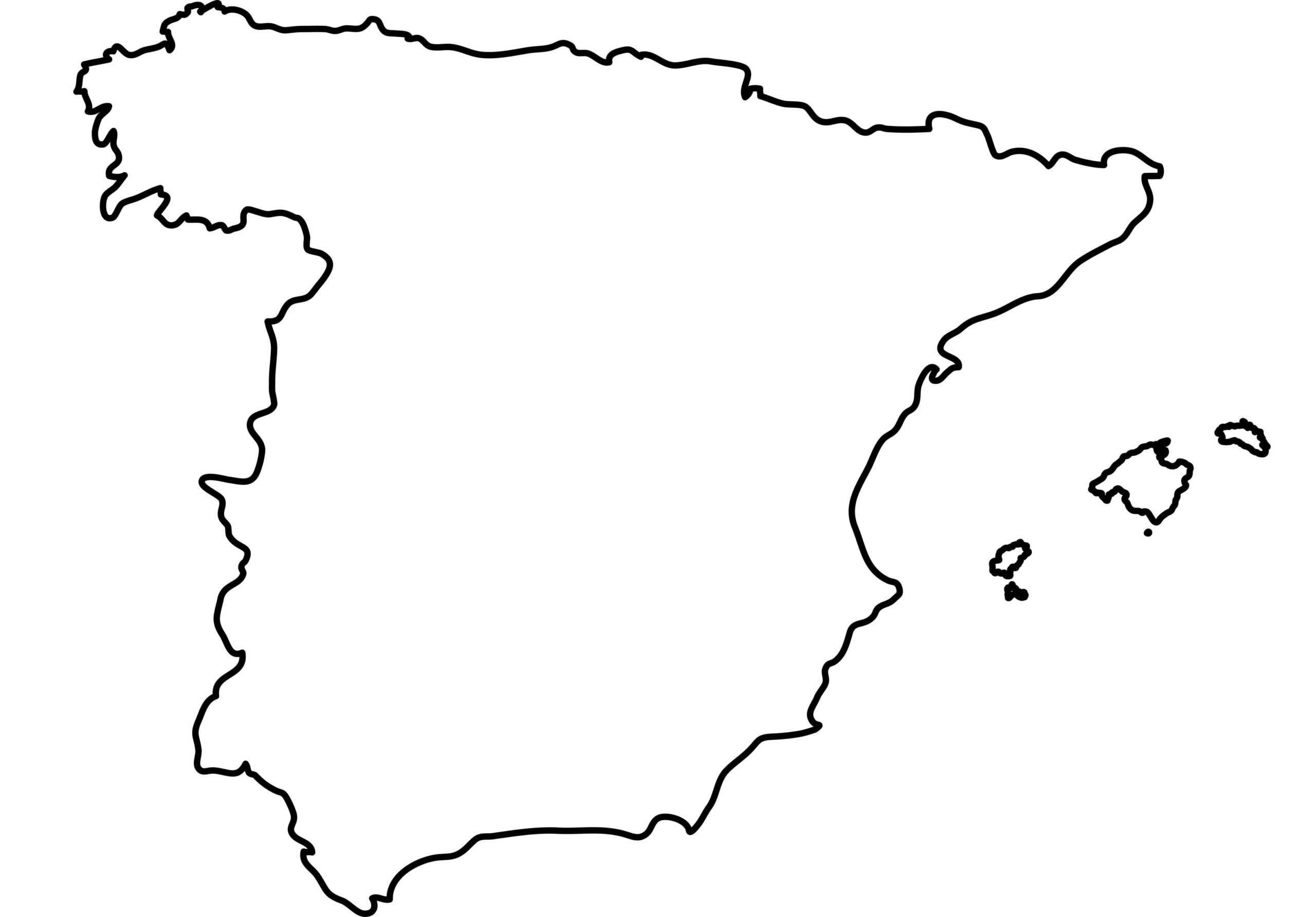 Mapa de España para Colorear