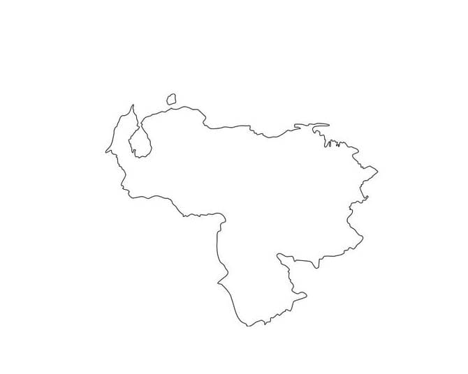 Mapa de Venezuela para Colorear