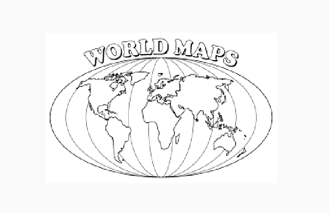 Dibujo de Mapa Del Mundo para Colorear para Colorear y Imprimir