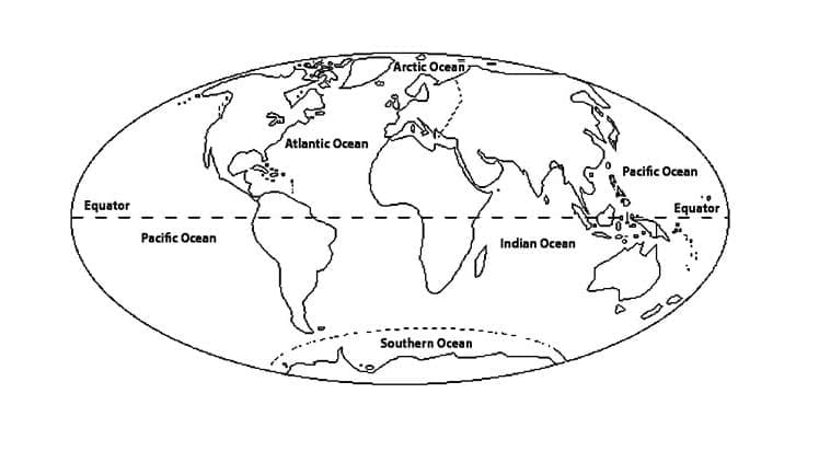 Dibujo de Nuevo Mapa Del Mundo para Colorear para Colorear y Imprimir