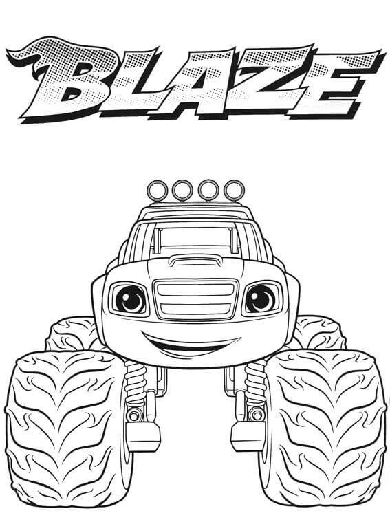 Dibujo de Blaze y Las Máquinas Monstruos para Colorear y Imprimir