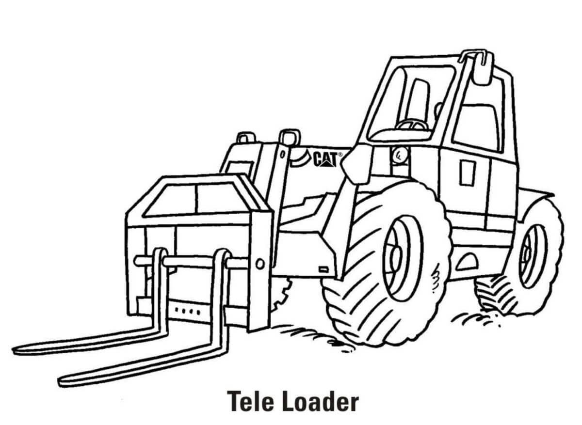 Dibujo de Máquina de Cargador de Tele para Colorear y Imprimir