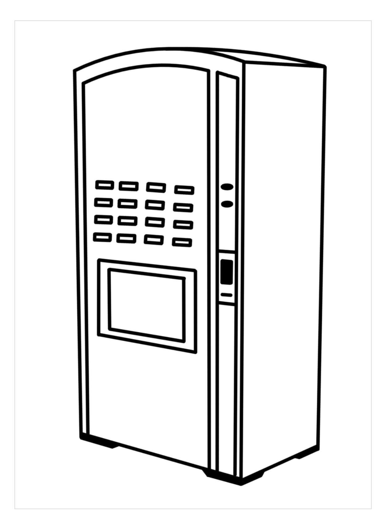 Dibujo de Máquina Expendedora para Colorear y Imprimir