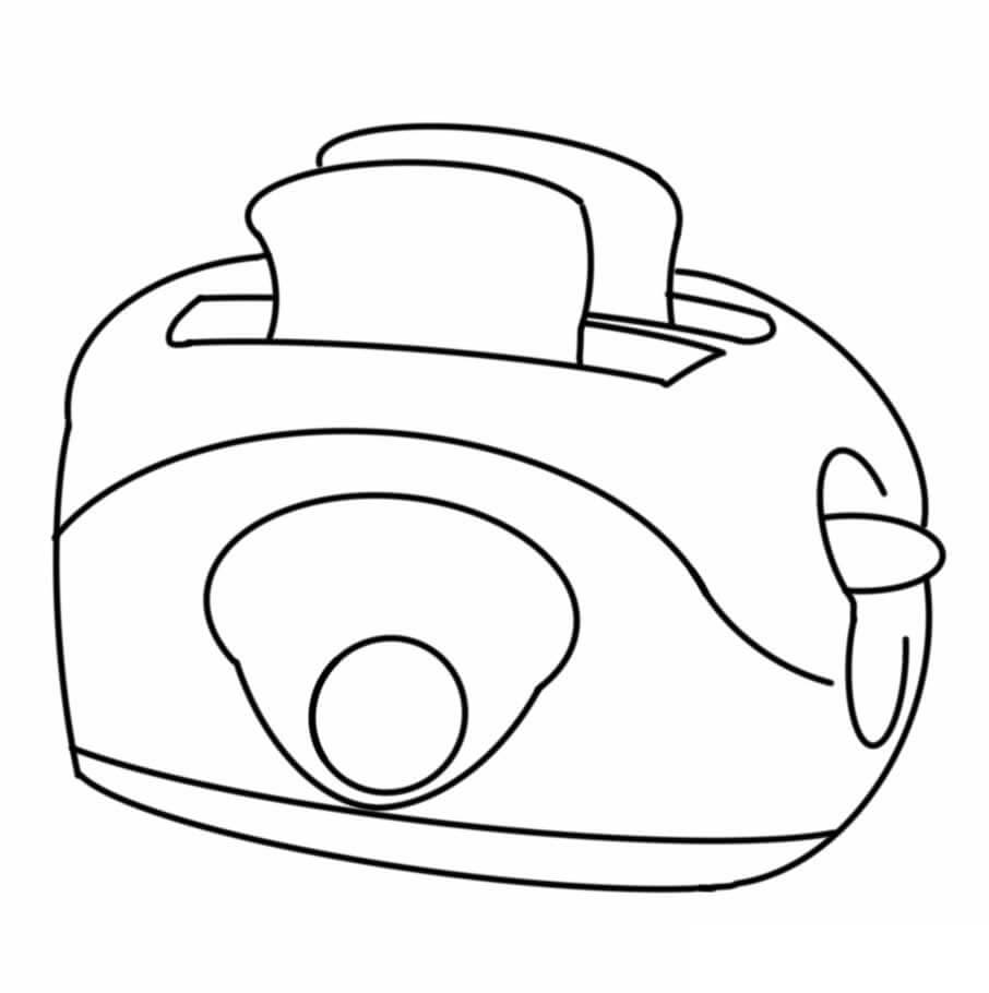 Dibujo de Máquina para Hacer Pan para Colorear y Imprimir