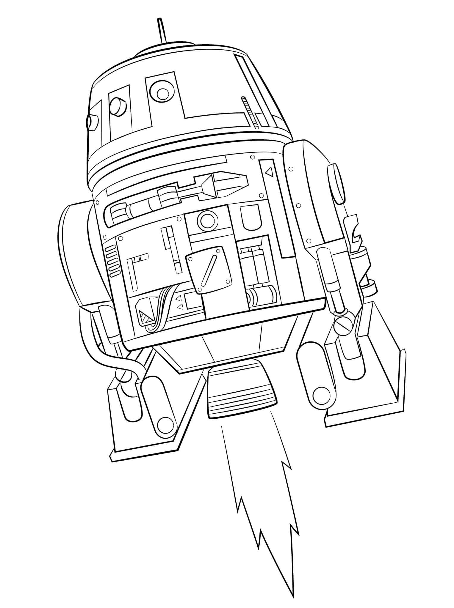Dibujo de Máquina Volando para Colorear y Imprimir
