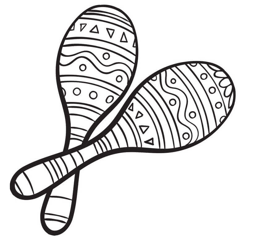 dibujo mandala maracas para imprimir y colorear