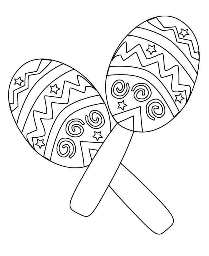 dibujo maracas geniales para imprimir y colorear