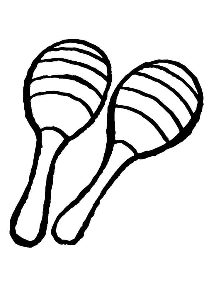 dibujo maracas normales 2 para imprimir y colorear