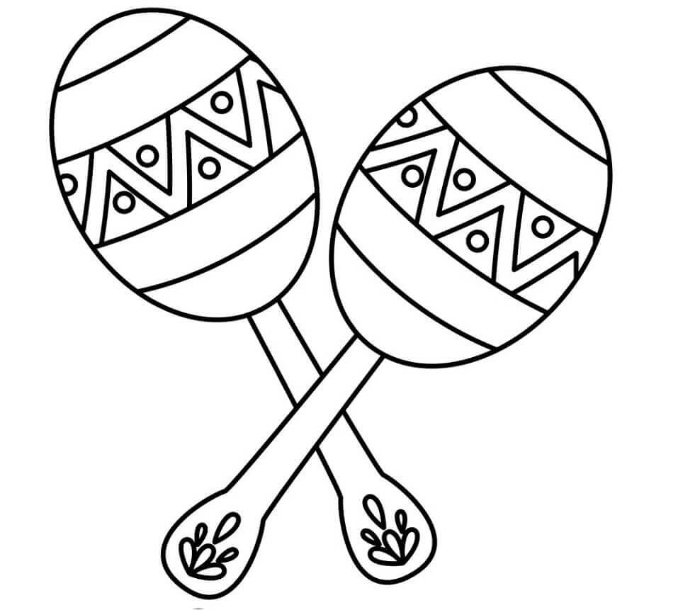 dibujo simple mandala maracas para imprimir y colorear