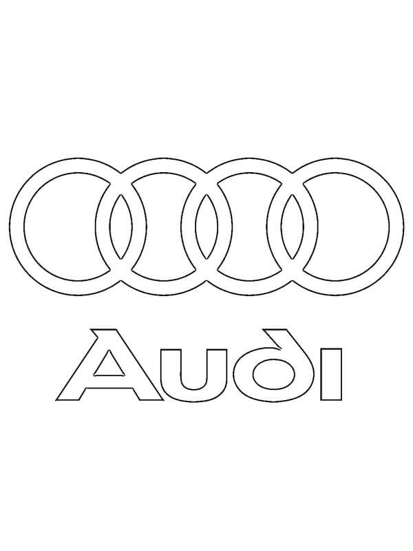 Dibujo de Logotipo de Audi para Colorear y Imprimir