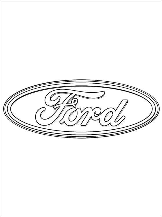 Dibujo de Logotipo de Ford para Colorear y Imprimir