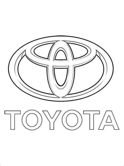 Dibujo de Logotipo de Toyota para Colorear y Imprimir