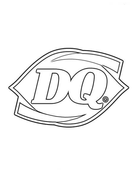 Dibujo de Logotipo Dq para Colorear y Imprimir