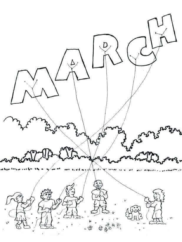 Dibujo de 5 de Marzo para Colorear y Imprimir