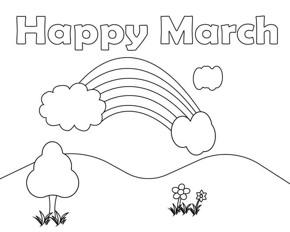 Dibujo de ¡Feliz 2 de Marzo para Colorear y Imprimir