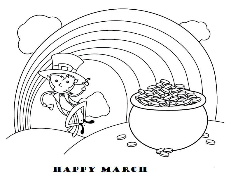 Dibujo de ¡Feliz 3 de Marzo para Colorear y Imprimir