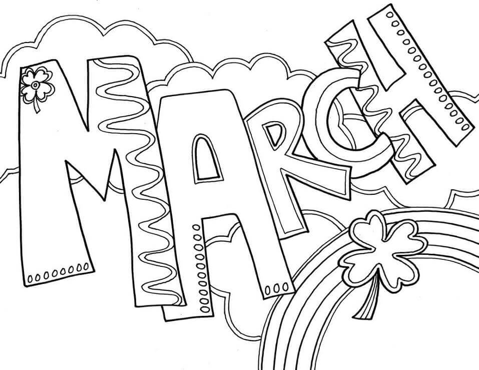 Dibujo de Marcha para Colorear y Imprimir