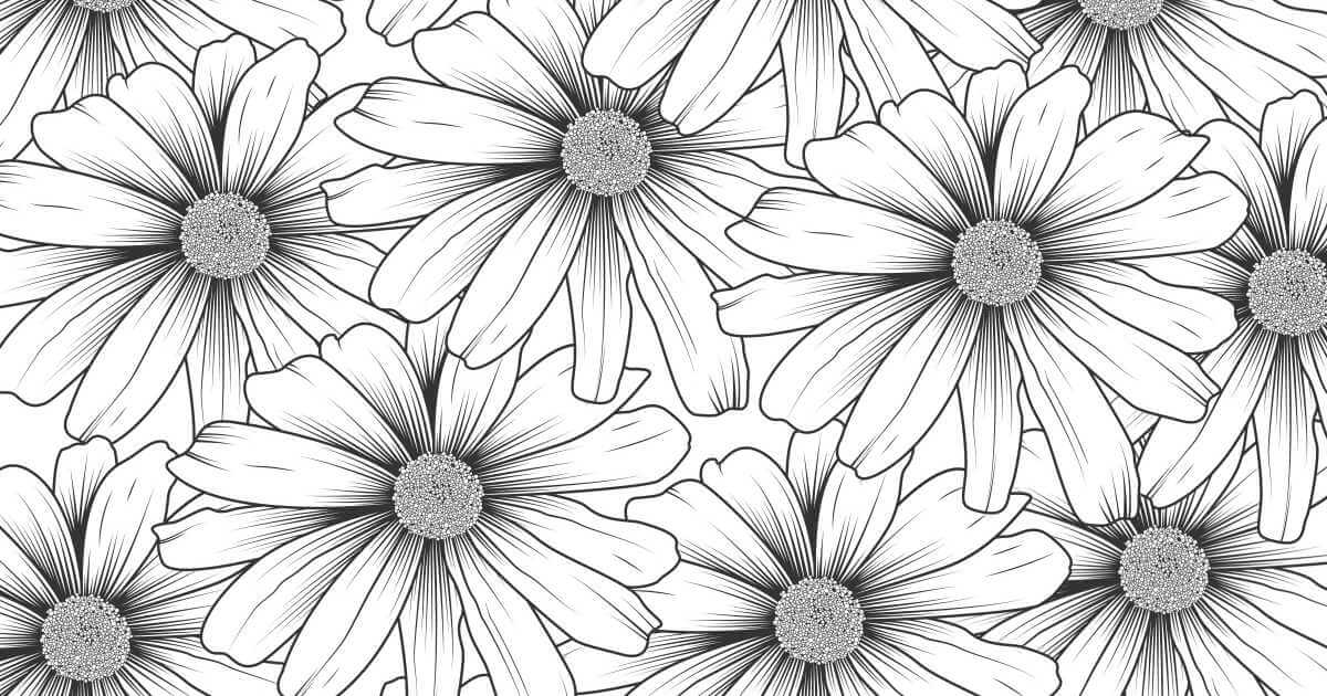 Dibujo de Margarita Imprimible para Colorear y Imprimir