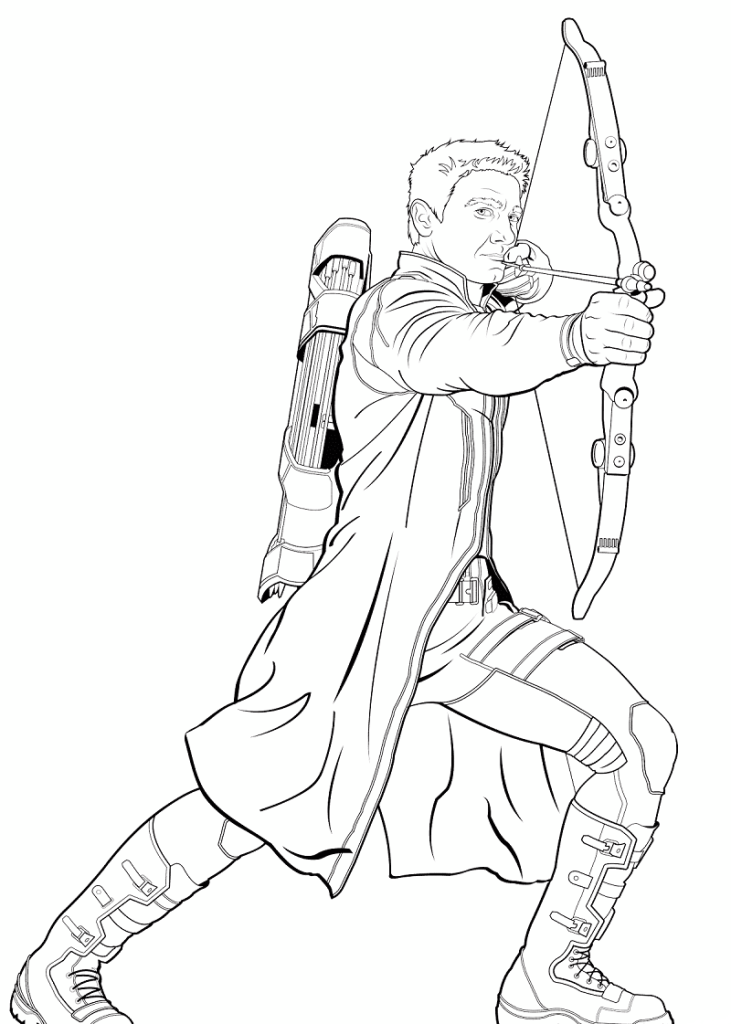 Dibujo de Clint Barton para Colorear y Imprimir