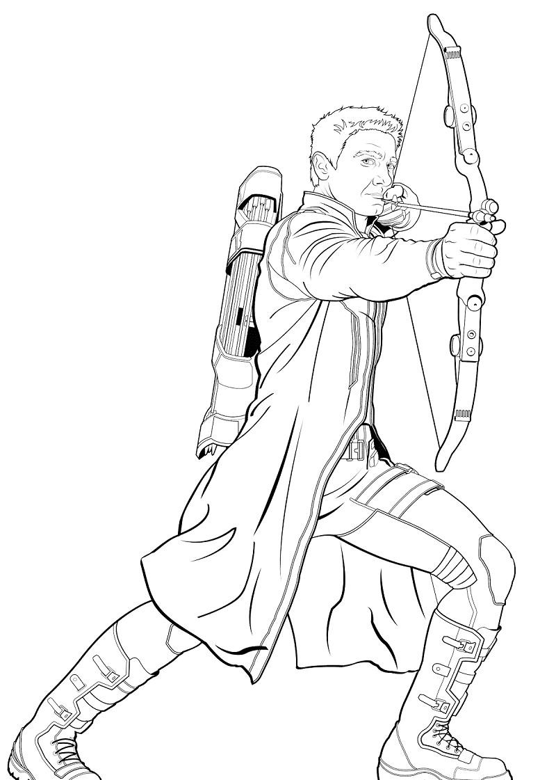 Dibujo de Clint Barton para Colorear y Imprimir