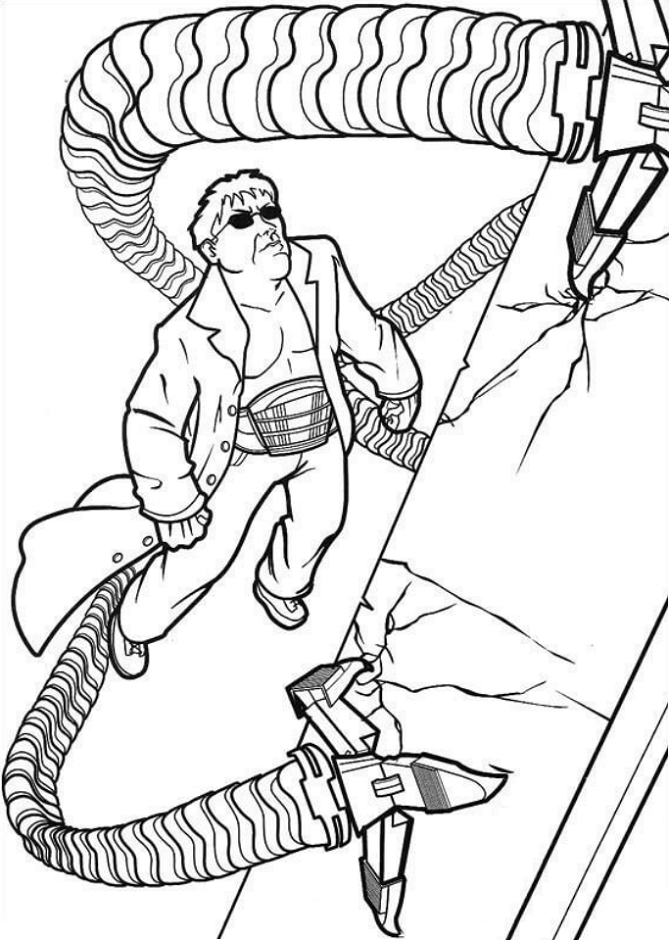 Dibujo de Dr Pulpo Escalada para Colorear y Imprimir