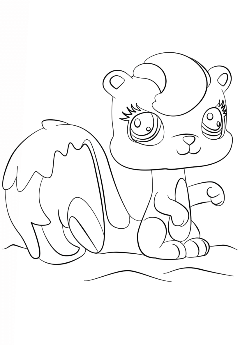 Dibujo de Ardilla para Colorear y Imprimir