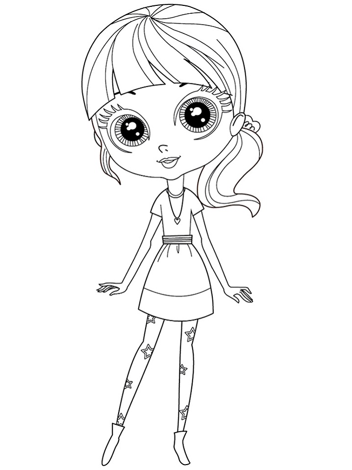 Dibujo de Blythe Baxter para Colorear y Imprimir
