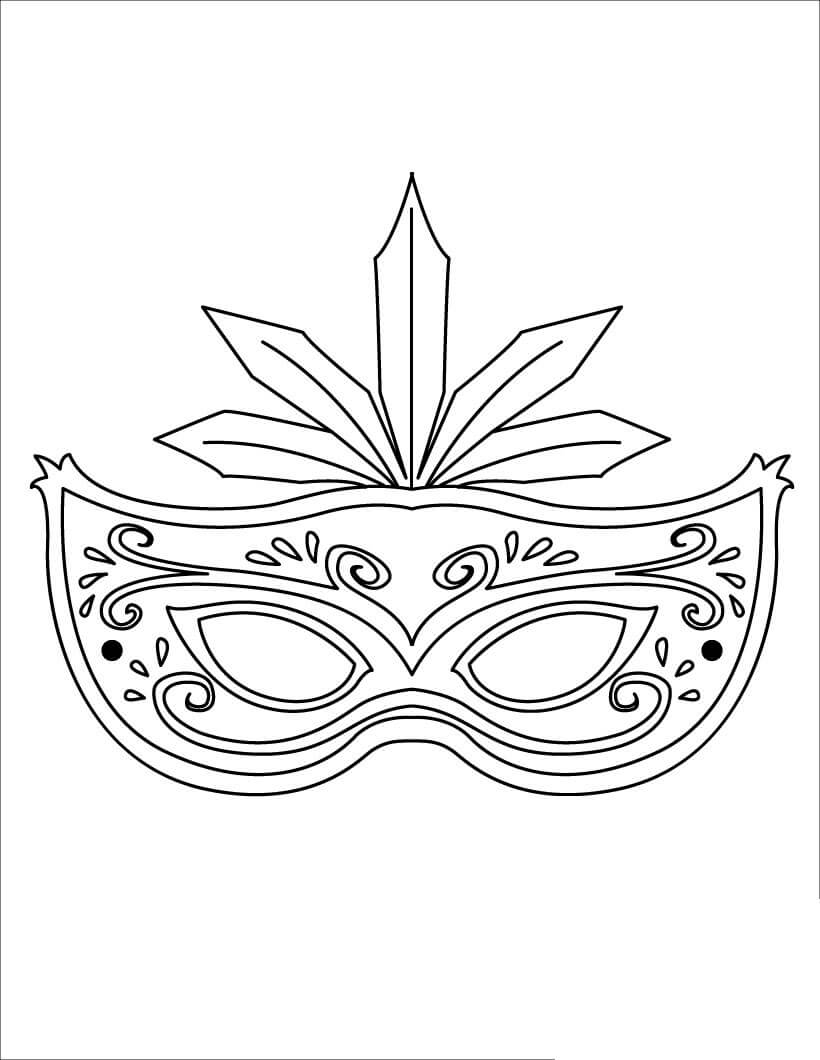 Dibujo de Máscara Básica de La Mascarada para Colorear y Imprimir