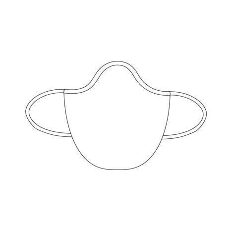 Dibujo de Máscara Básica para Colorear y Imprimir