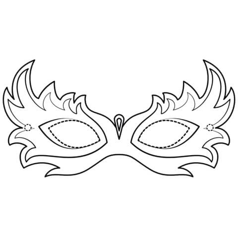 Dibujo de Máscara de La Mascarada para Colorear y Imprimir