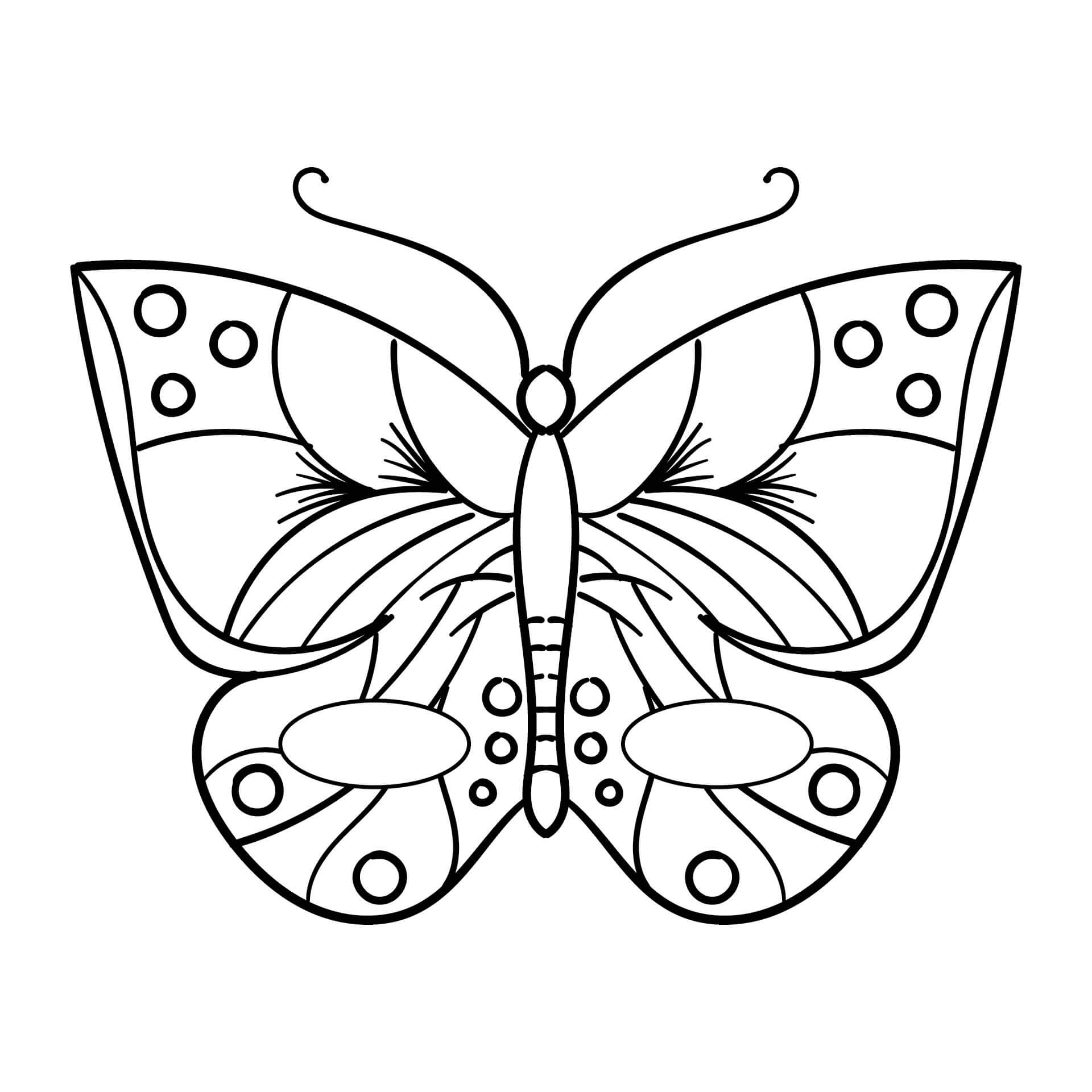 Dibujo de Máscara de Mariposa para Colorear y Imprimir