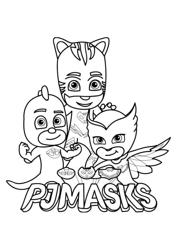 Dibujo de Máscara de Pj para Colorear y Imprimir
