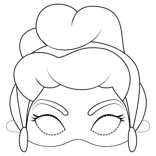 Dibujo de Máscara de Samurái para Colorear y Imprimir